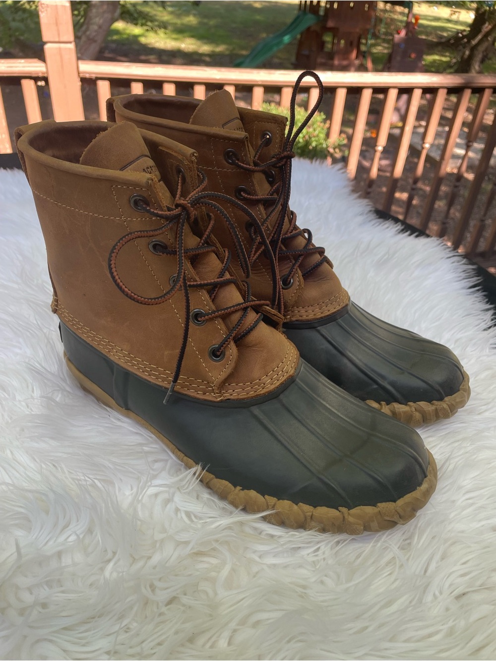 LaCrosse Brown Leather and Black Rubber Duck Boot